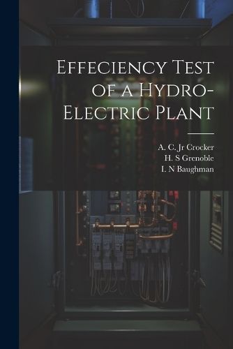 Effeciency Test of a Hydro-electric Plant By Baughman 9781021438102