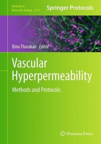 Vascular Hyperpermeability By Binu Tharakan (editor) 9781071634288