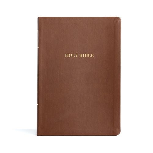 KJV Large Print Thinline Bible, Value Edition, Brown LeatherTouch