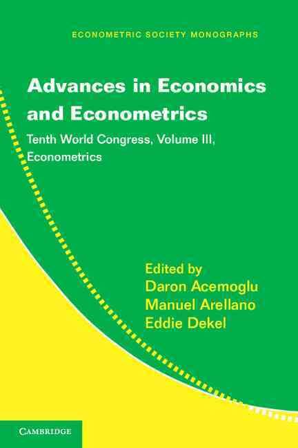 Advances in Economics and Econometrics. Volume 3 9781107016064