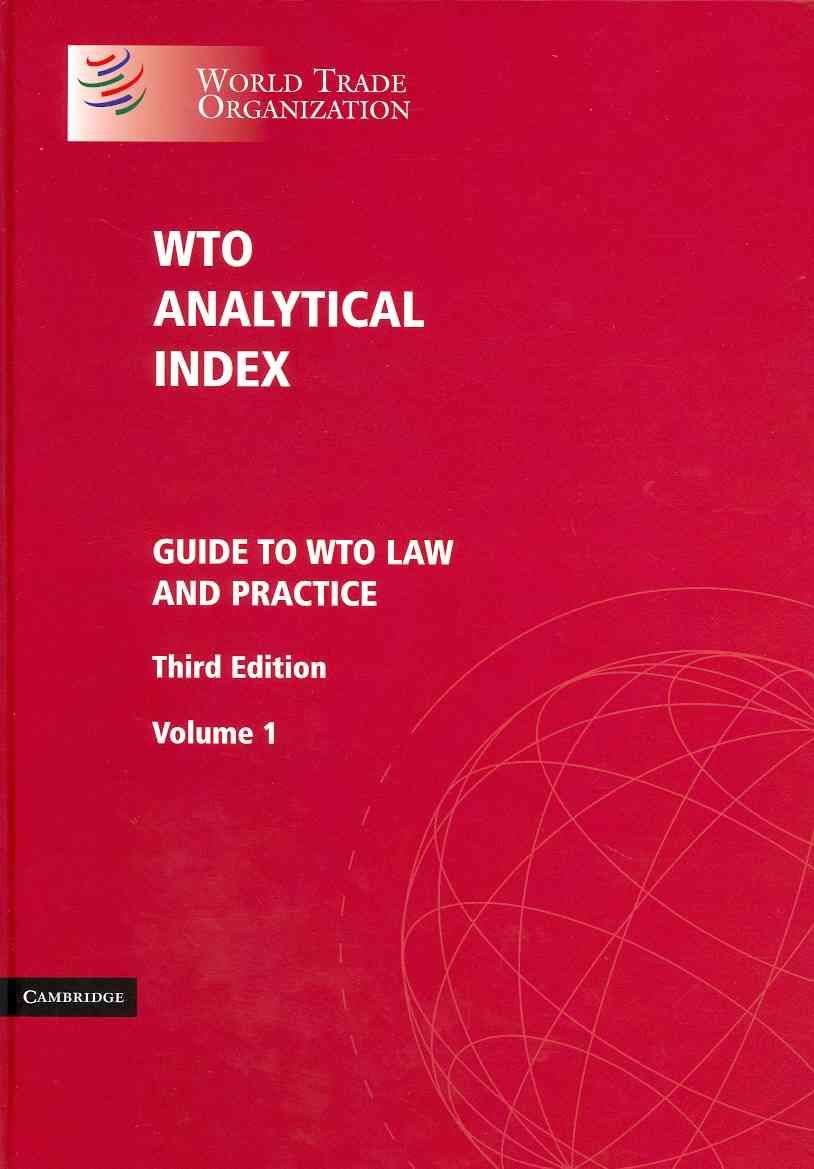WTO Analytical Index By World Trade Organization 9781107025257