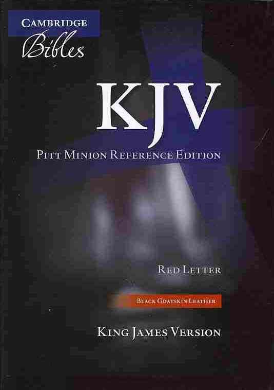 KJV Pitt Minion Reference Bible, Black Goatskin Leather, Red-Letter Text, KJ446:XR