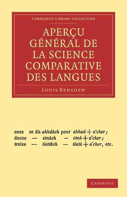 Apercu General de La Science Comparative Des Langues By Benloew, Louis