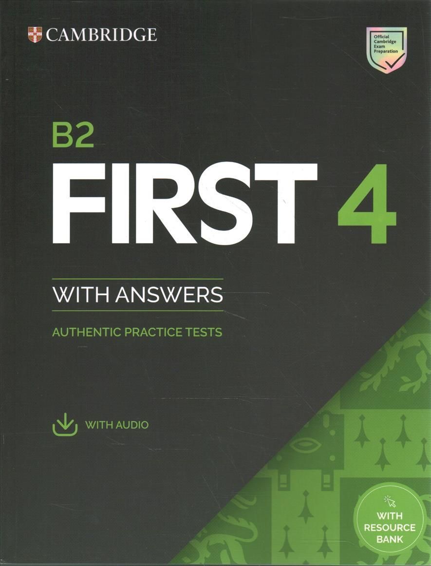 B2 First 4 Book with Answers, With Resource Bank By Cambridge Univ Pr
