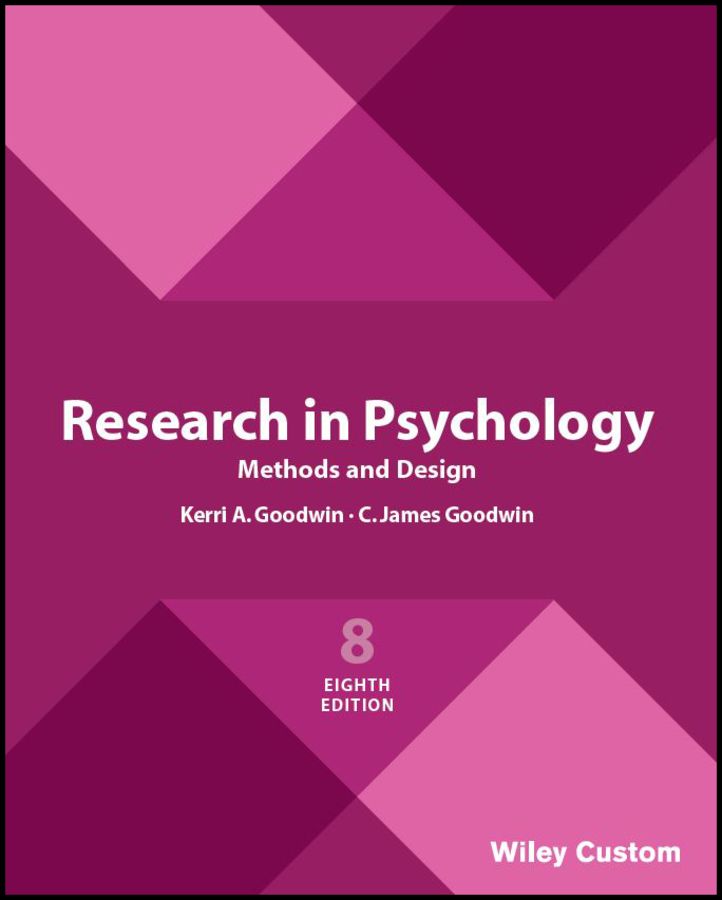 Research in Psychology By C. James Goodwin 9781119510239 (Paperback)