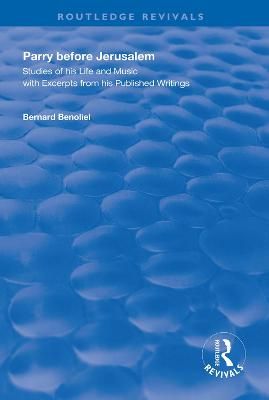 Parry Before Jerusalem By Bernard Benoliel 9781138332836 (Hardback)