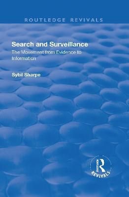Search and Surveillance By Sybil Sharpe 9781138738720 (Paperback)