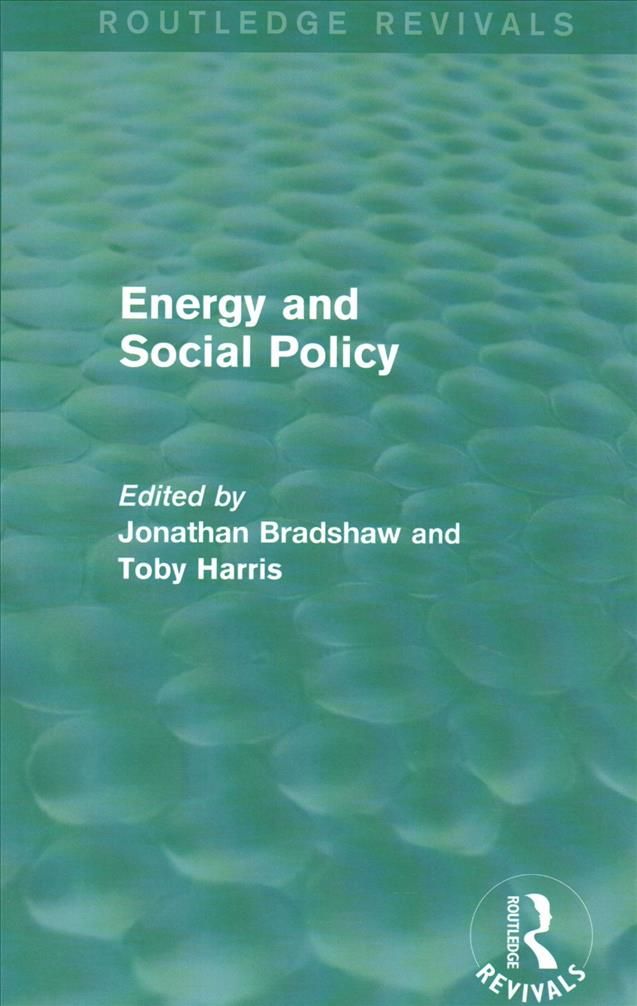 Energy and Social Policy 9781138833166 (Paperback)