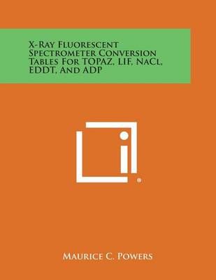 X-Ray Fluorescent Spectrometer Conversion Tables for Topaz, Lif, Nacl, Eddt, and Adp