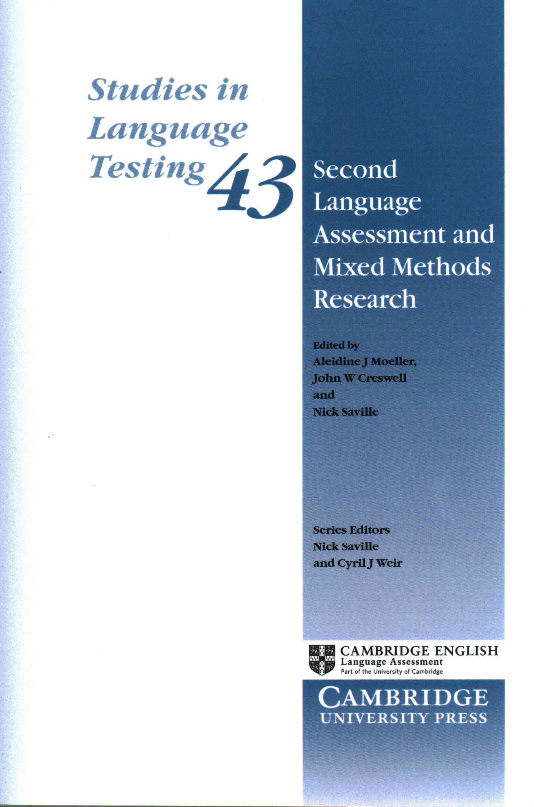 Second Language Assessment and Mixed Methods Research 9781316505038