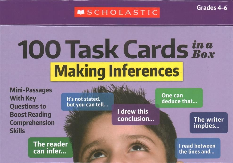 100 Task Cards in a Box: Making Inferences By Scholastic 9781338748376