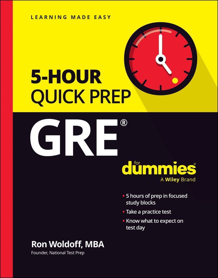 Gre 5-Hour Quick Prep for Dummies By Ron Woldoff 9781394233403