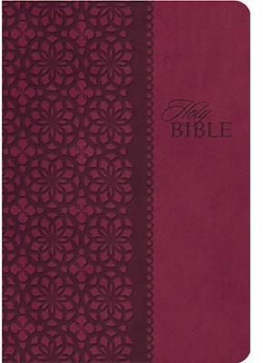 KJV Study Bible, Leathersoft, Red/Pink, Thumb Indexed, Red Letter