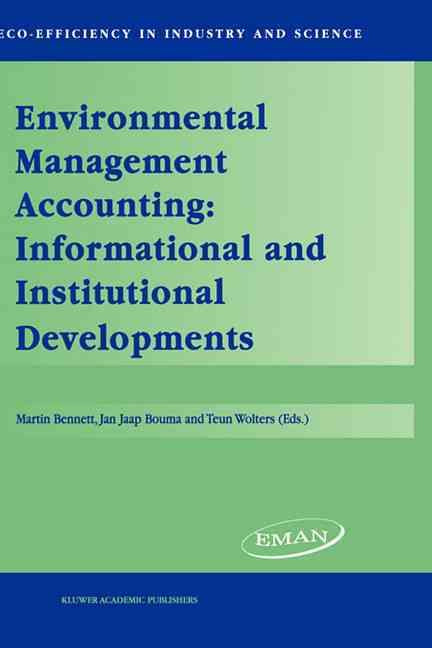 Environmental Management Accounting 9781402005527 (Hardback)