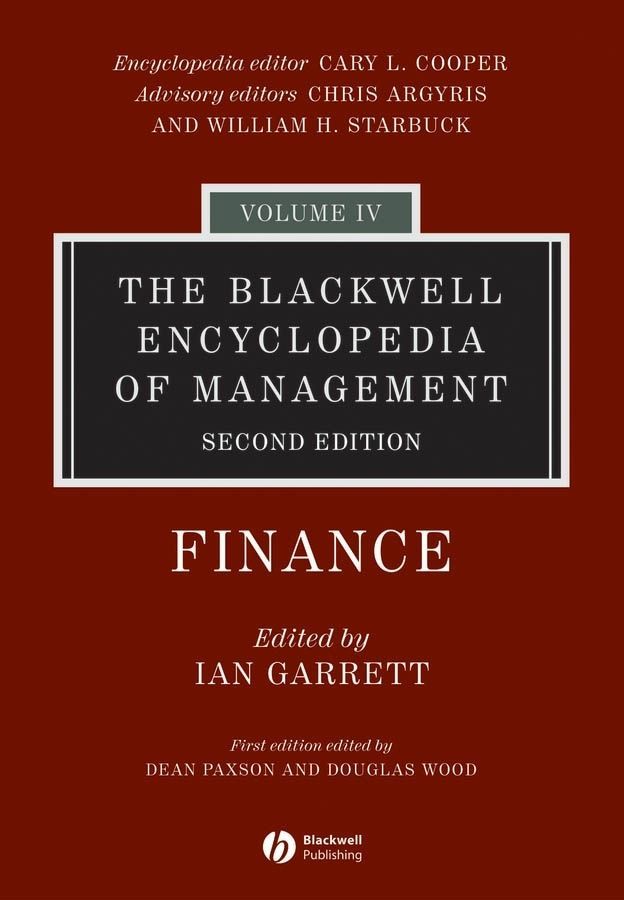 The Blackwell Encyclopedia of Management By Ian Garrett 9781405118262