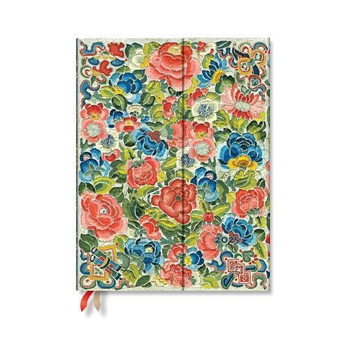 Pear Garden (Peking Opera Embroidery) Ultra 12-Month Verso Hardback Dayplanner 2025 (Wrap Closure)