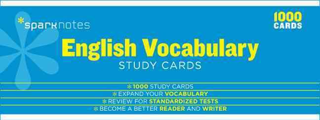 English Vocabulary SparkNotes Study Cards By SparkNotes, SparkNotes