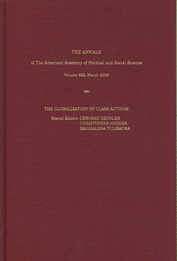 The Globalization of Class Actions 9781412975094 (Hardback)
