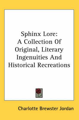Sphinx Lore By Charlotte Brewster Jordan 9781417962945 (Paperback)