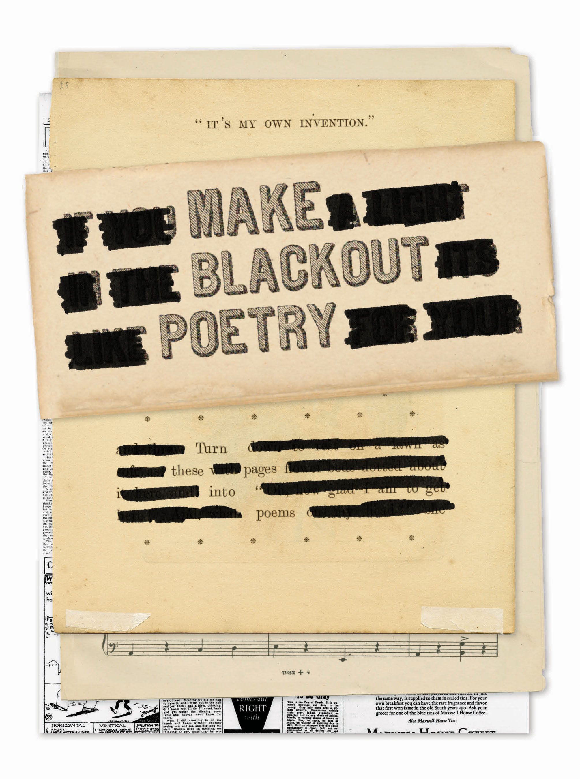 Make Blackout Poetry: Turn These Pages into Poems By John Carroll