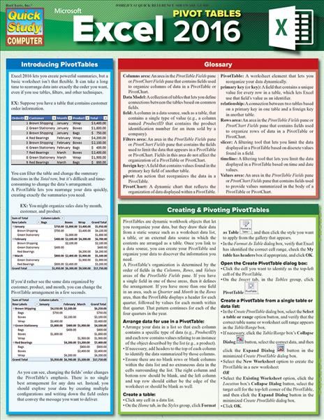Excel 2016 Pivot Tables By Curtis Frye 9781423232346