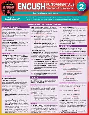 English Fundamentals 2 - Sentence Construction By Berg Scherer