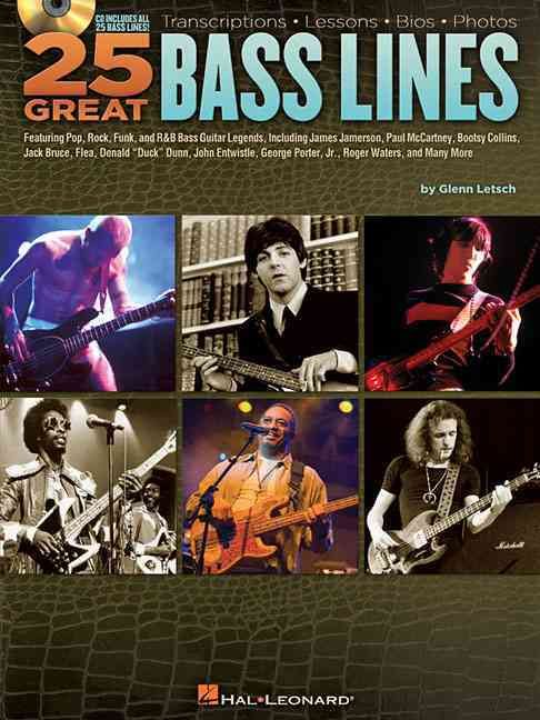25 Great Bass Lines Transcriptions Lessons BIOS Photos Book/Online Audio