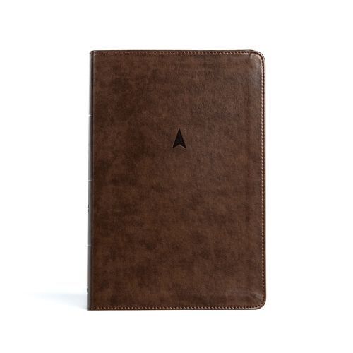 CSB Personal Size Giant Print Bible, Brown LeatherTouch, Indexed