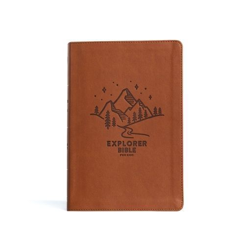 CSB Explorer Bible for Kids, Brown Mountains LeatherTouch, Indexed