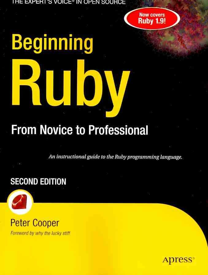 Beginning Ruby By Peter Cooper 9781430223634 (Paperback)