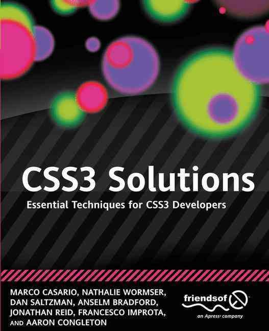 CSS3 Solutions By Marco Casario 9781430243359 (Paperback)