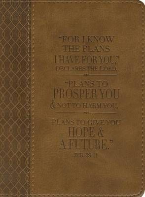 Christian Art Gifts Classic Handy-Sized Journal for I Know the Plans Jeremiah 29:11 Bible Verse Inspirational Scripture Notebook W/Ribbon 240 ...
