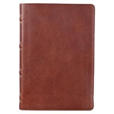 KJV Giant Print Full-Size Bible Brown Full Grain Leather 9781432133887