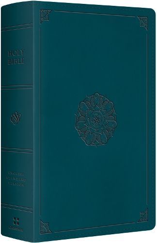 ESV Large Print Personal Size Bible (Trutone, Deep Teal, Emblem Design)