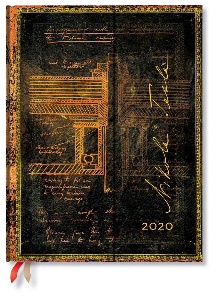 Tesla Sketch Of A Turbine Ultra Vertical 2020 Diary 9781439763599