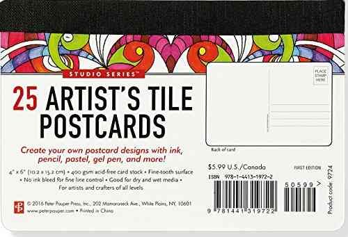 Artist Tile Postcards By Inc Peter Pauper Press (creator)