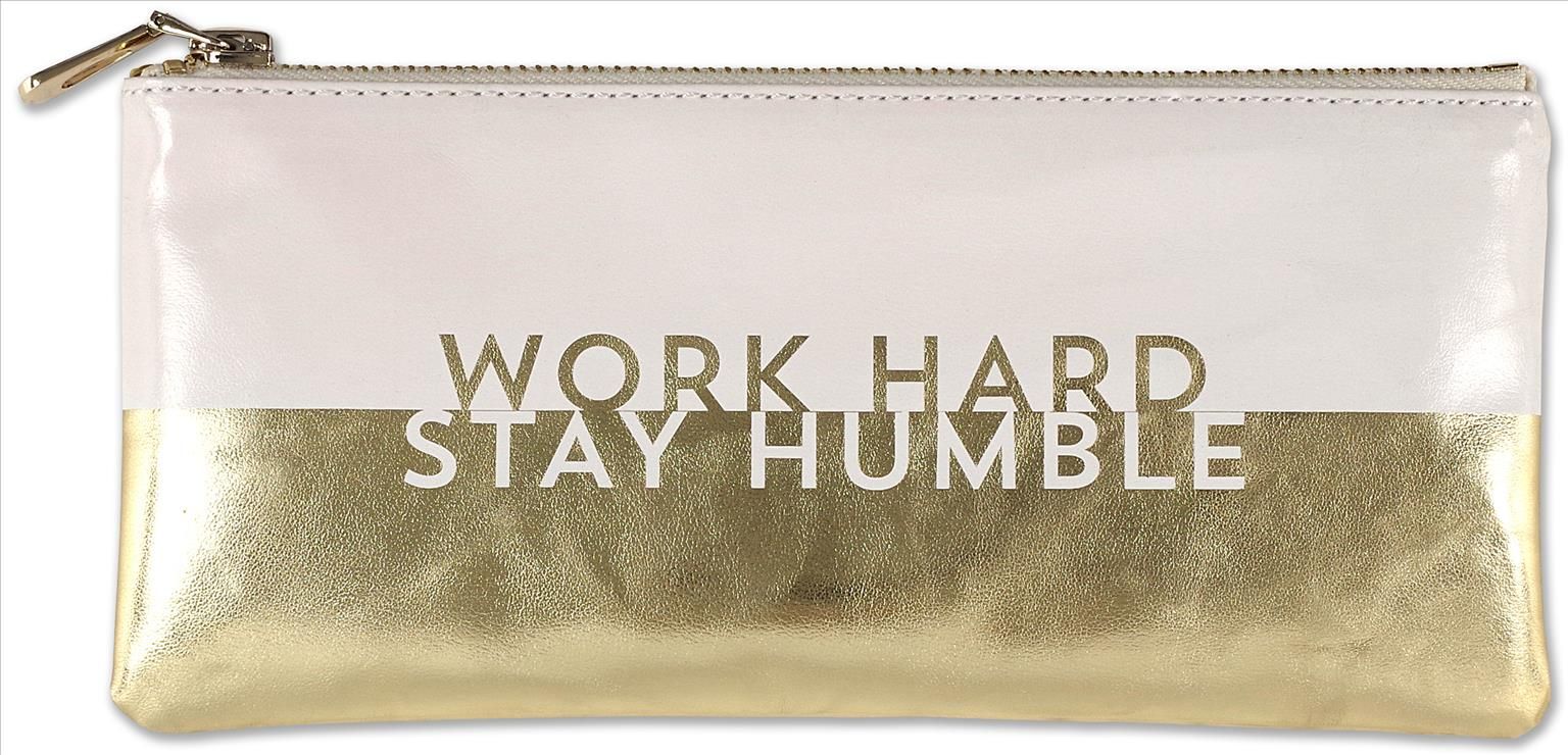 Pencil Pouch Work Hard, Stay Humbl By Inc Peter Pauper Press (creator)