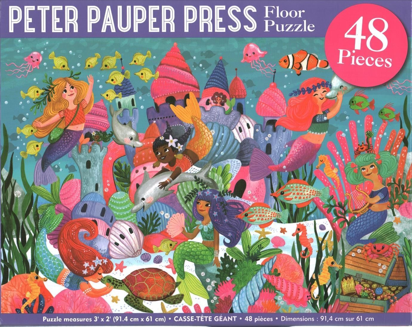 Mermaid Adventure Kids' Floor Puzzle By Peter Pauper Press ()