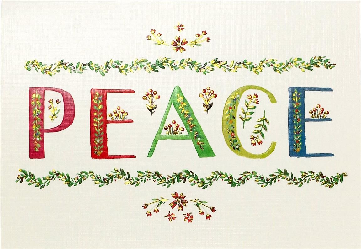 Peace Small Boxed Holiday Cards By Inc Peter Pauper Press (creator)
