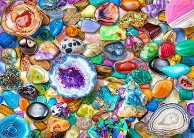 Crystals and Gemstones 1000 Piece Jigsaw Puzzle 9781441336897 ()