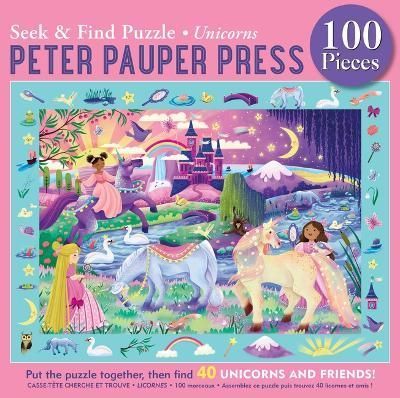 Unicorns Seek & Find 100-Piece Jigsaw Puzzle By Meslier Menuau ()