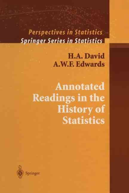 Annotated Readings in the History of Statistics By David, H.A.