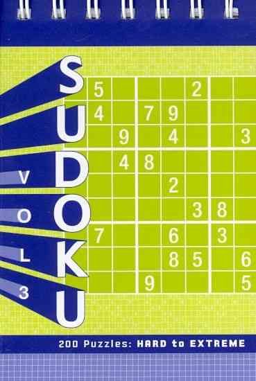 Sudoku Vol.3 Puzzle Pad: Hard By Chronicle Books 9781452101743