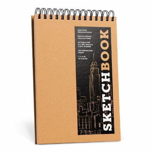Sketchbook (Basic Medium Spiral Fliptop Landscape Kraft) 9781454931485