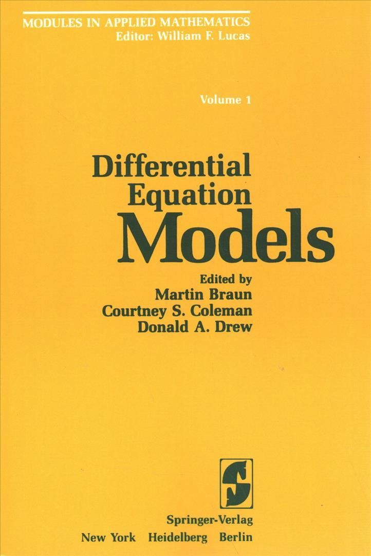 Differential Equation Models By Lucas, W.F. 9781461254294 (Paperback)