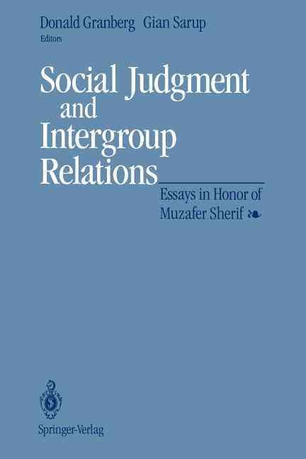 Social Judgment and Intergroup Relations 9781461276982 (Paperback)