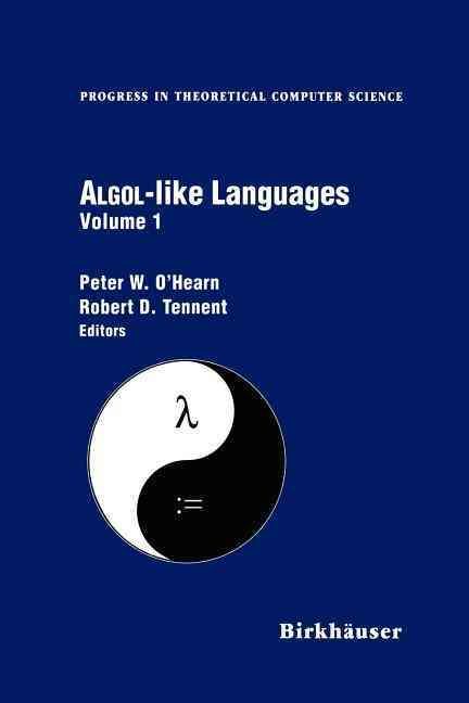 Algol-like Languages By O'Hearn, Peter 9781461286615 (Paperback)