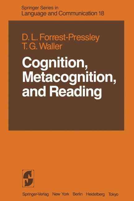 Cognition, Metacognition, and Reading 9781461297574 (Paperback)