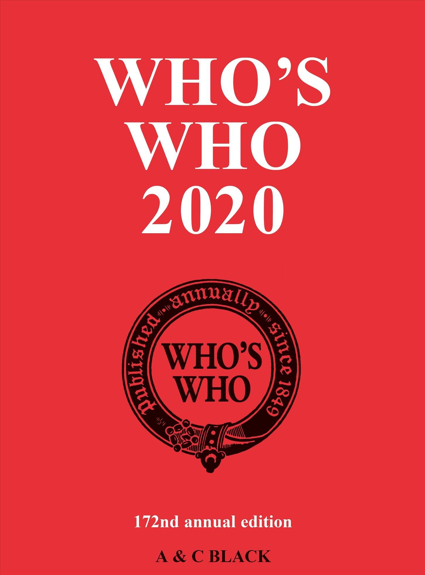 Who's Who 2020 By Bloomsbury Yearbooks (COR) 9781472947598 (Hardback)