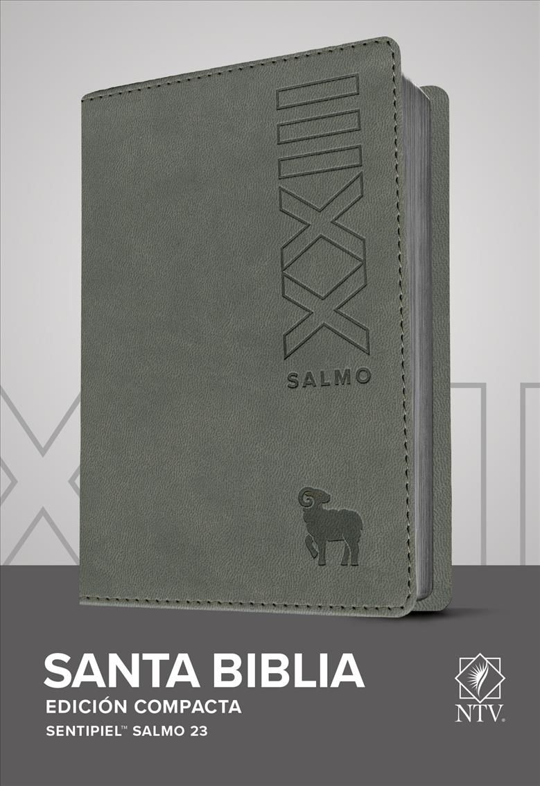 Santa Biblia NTV, Edición Compacta, Salmo 23 (SentiPiel, Gris)